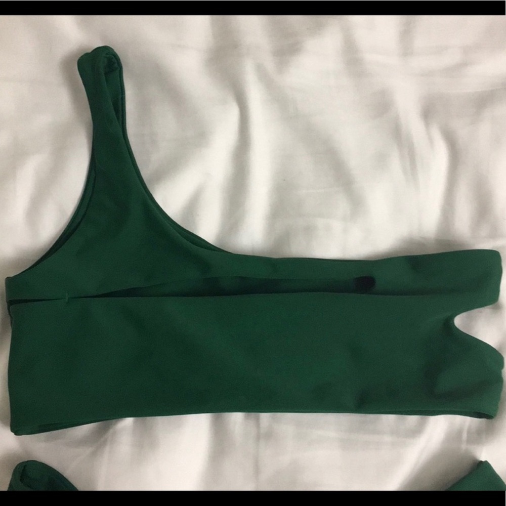 Zaful one shoulder cut out bikini